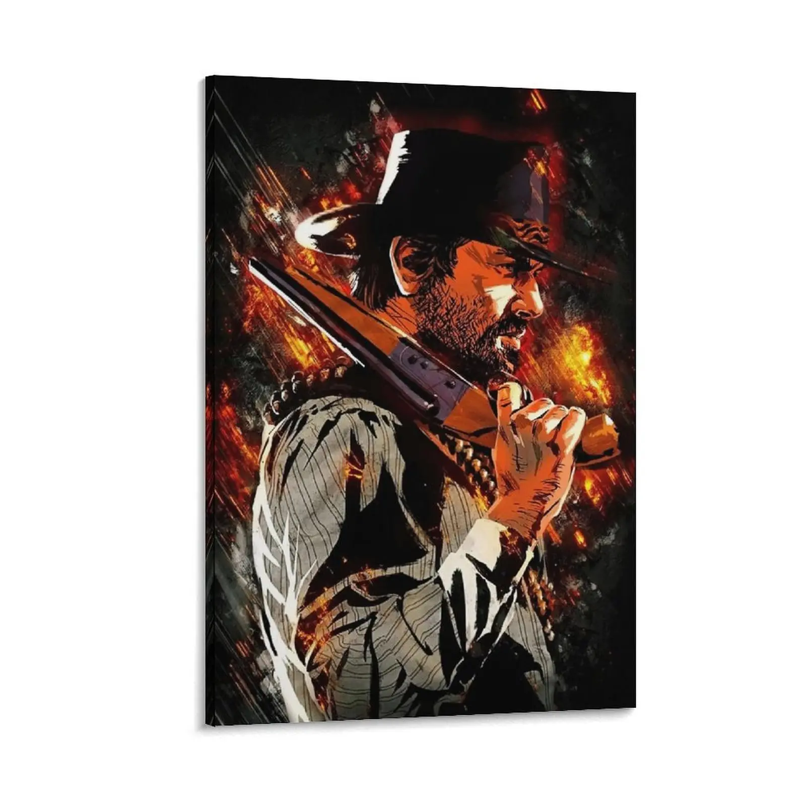 Red Dead Redemption Game Poster, Aesthetic Bedroom & Office Decor, Canvas Art Prints for Boys' Room Poster Canvas Wall Art For Bedroom Decor Bar Office Room Decor Gift