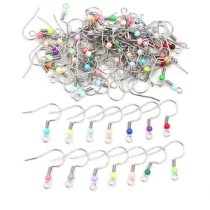 (Never Fade) 100pcs 20x17mm Stainless Steel DIY Mixed Colors Earring Findings Clasps Hooks Jewelry Making Accessories Earwire