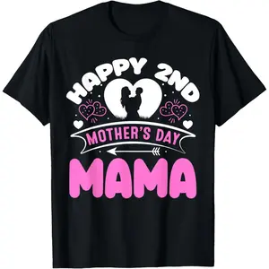 Funny Graphic Tee | Trendy Pumpkin Patch Outfit Graphic Tees Men’s ShirtsHappy 2nd Mothers Day Mama For Men Women Kid Mother's Day T-Shirt