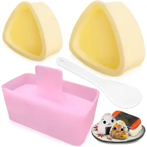 3 Pack Onigiri Mold, Rice Mold Musubi Maker Kit, Musubi Maker Press, Classic Triangle Rice Ball Mold Maker Sushi Mold for Kid Lunch Bento, Home DIY