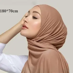 Boutique Bamboo Fiber Solid Color Scarf Delicate Soft Breathable Elastic Hairball Long Towel Bamboo Jersey