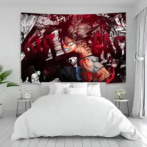 Black Clover Asta Anime Wall Tapestry - Manga Magic Knight Lightweight Fabric Banner with Photo Print, Table & Home Decor Gift for Bedroom, Living Room