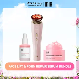 INIA FLARE & PDRN + Peptide Repair Bundle – Beauty Device with Serum & Cream Duo for Lifting, Firming & Deep Repair, Boosts Absorption & Hydration, Safe for Sensitive Skin,Black Friday Gift Set
