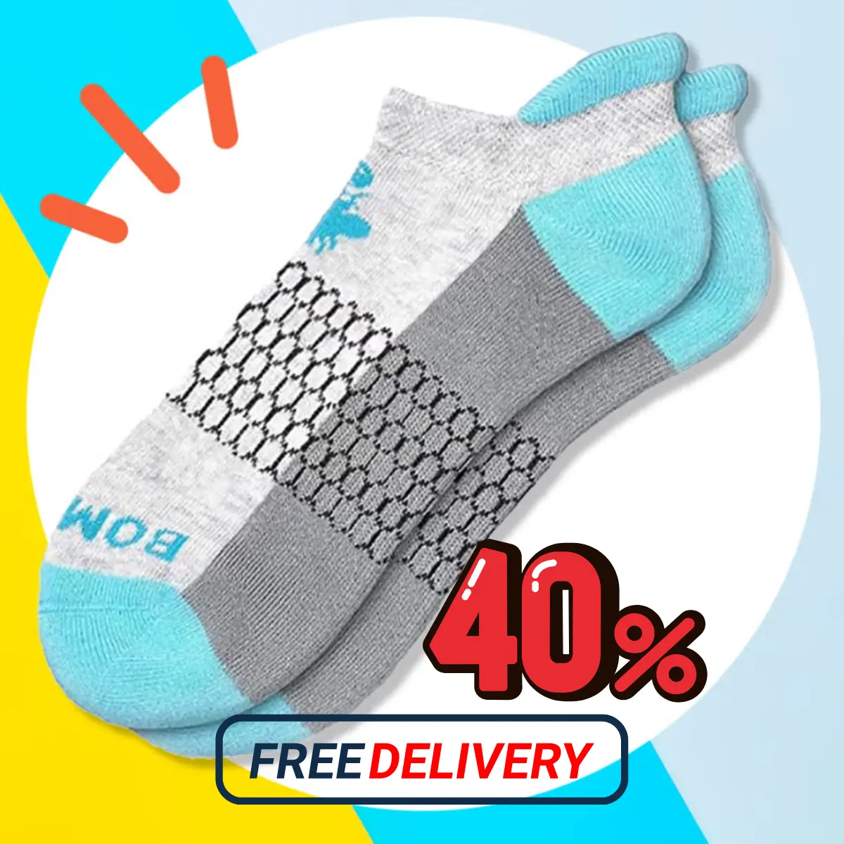 2,3,4,5 Pack BB Tri-Block Honeycomb Ankle Support Solid Socks for Women, Men | Multi Colors Unisex Running Socks, Seamless Toe, Compression Socks | Stylish Socks