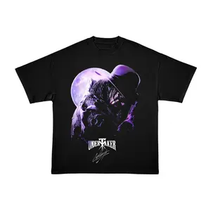 The Undertaker WWE T-Shirt – The Deadman Graphic Tee, Purple Moon Design, Legendary Wrestling Merch for WWE Fans & The Phenom
