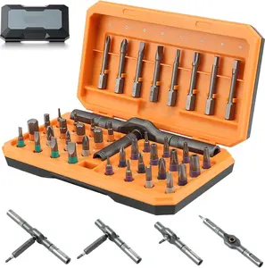 Votrek 42 in 1 Magnetic Screwdriver, Screwdriver Set, Multi Bit Ratcheting Screwdriver Set with Storage Case Repair Tool Kit for Computer, Eyeglass, Bicycles, Watch, Ring Doorbell, Furniture and DIY