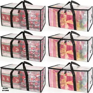 ClearSpace Classic 6-Pack Heavy Duty Moving & Storage Bags with Lids,Backpack Straps, Zippers, Drawstring Pouch for College Dorm Room Storage Containers & Home Organizers