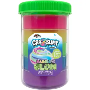 CRA-Z-Slimy Rainbow Glow in The Dark Slime Jar, 9.7oz