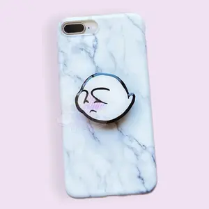 Shy Ghost Phone Grip | Cute Ghost Phone Holder Stand | Kawaii Halloween Phone Grip, Kindle Grip, Spooky Cute Phone Accessory Gift