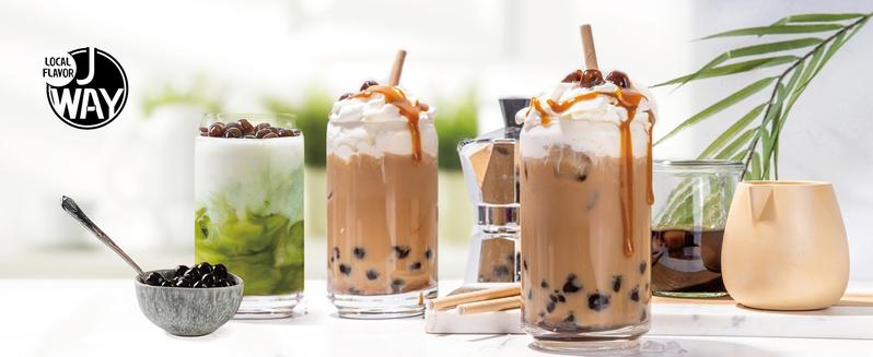 J WAY Instant Boba Bubble Pearl Variety Milk Tea Fruity Tea Kit with Authentic Brown Sugar Caramel Fruity Tapioca Boba, Ready in Under One Minute, Paper Straws Included - Gift Box - 10 Servings