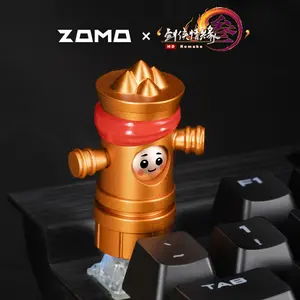 ZOMO X JIAN XIA QING YUAN 3 Artisan Metal Keycap Chinese Anime Aluminum Alloy Keycaps for Mechanical Keyboards