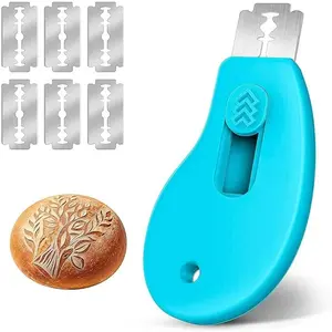 Bread Lame Sourdough Scoring Tool Extractable Magnetic Scorer Knife 5 Replaceable Blades Baking Tool