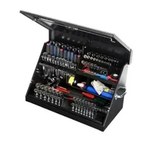 Montezuma ME300B 30 x 15 in. Steel Triangle Toolbox, Black - Medium