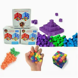 Sticky Cubes Soft Foam Blocks Stacking Foam Bricks Construction Preschool Cubes Toys For Home School Daycare Center Kindergarte