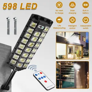 5000W Solar Street Lights Outdoor - Waterproof Motion Sensor, Solar Powered, LED Technology, For Yard and Parking Lot Use Switch Remote Control Energy