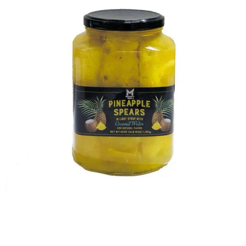 Pineapple Spears in Coconut Water, 42 oz Jar Pineapple Spears in Coconut Water, 42 oz Jar