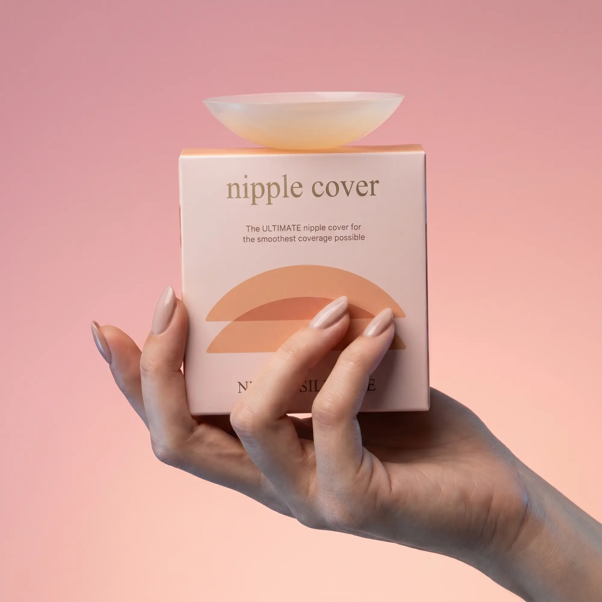 COVERSTORY Women's Comfy Silicone Nipple Cover, Everyday Reusable Womenswear Sticky Adhesive Invisible Seamless Matte Breast Circles, Backless Pasties