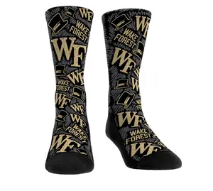 NCAA Wake Forest Demon Deacons - Logo Sketch Rock 'Em Socks