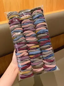 300pcs Random Color Hair Ties Set, High Elasticity Seamless Hair Bands, Durable Casual Ponytail Holders, All Seasons Fashion Accessories