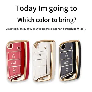 Volkswagen Golf 7 Mk7 A7 Polo Car Key Cover, Key Fob Shell, Durable Protection Case, Stylish Design, Perfect Fit for Volkswagen Accessories