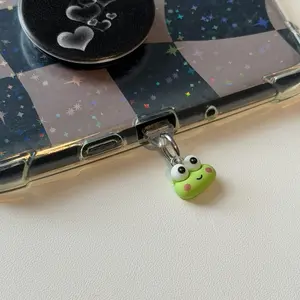 Dust Plug Keroppi Charm for USB-C Ports - Adorable Green Frog Design - Perfect for Device Protection & Organization