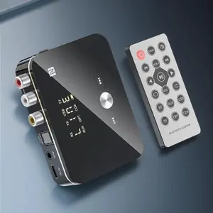 Bluetooth 5.0 Audio Adapter with NFC, Low Latency Wireless Transmitter & Receiver, HD Music Streaming Converter for Multi-Device Use