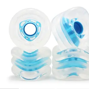 SHARK WHEEL 72MM, 78A DNA CLEAR WITH BLUE HUB DNA