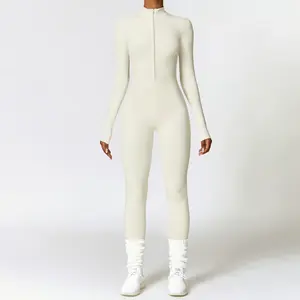 Women's Body Sleek Fleece Jumpsuit Comfort Bodysuit