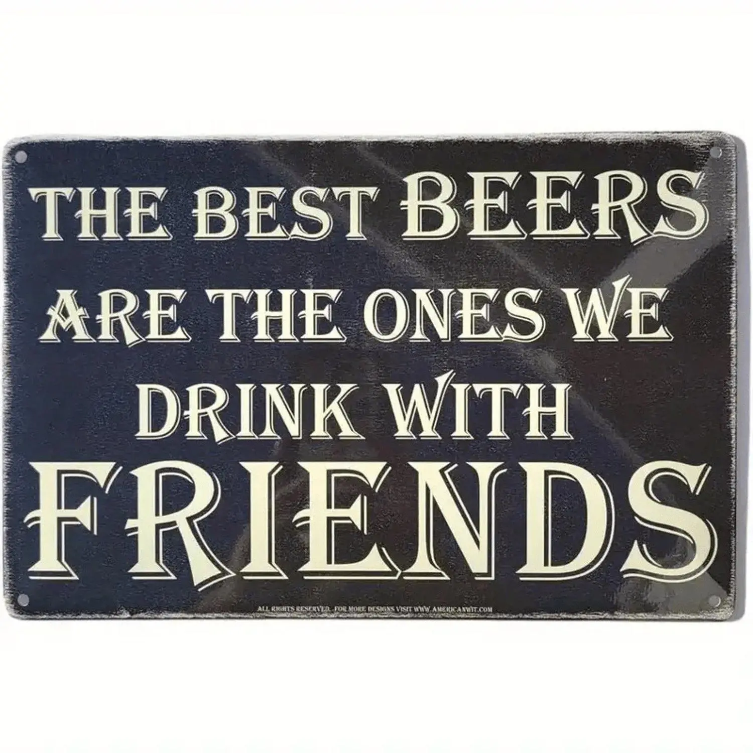 1pc Vintage Beer-Themed Metal Tin Sign "The Best Beer Is The Beer Enjoyed with Friends" 12.6 X 30.18Inch Rustic Aluminum Wall Decor Suitable for Bars, Man Caves, Taverns Weatherresistant Gift for Beer Lovers, Indoor Decorative Signs And Plaques