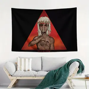 Funny OsamaSon FLEX Wall Tapestry, Hip Hop Flag, Hip Hop Tapestry, Rapper Flag, Rapper Tapestry, Room Decor, Wall Decor, Wall Hanging, Wall Tapestries