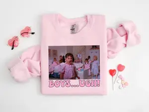 Boys... Ugh! Retro Sweatshirt – Premium Soft-Fleece Funny Valentine's Day Pullover – Aesthetic Take Me Back To The 90's Top – Trendy Galentine's Era Apparel – Soft-Washed Oversized Vintage Graphic Shirt