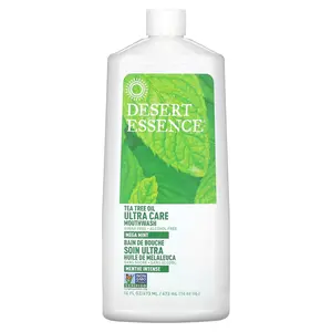 Desert Essence Tea Tree Oil Ultra Care Mouthwash, Mega Mint, 16 fl oz (473 ml)