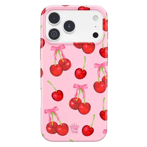Velvet Caviar Sweet Cherry Magnetic iPhone Case - Cute Aesthetic, Anti-Drop, Shockproof, Scratch Resistant Protective Casing for iPhone 15,15 Pro,16,17,18 Series & Other Handheld Device Accessories