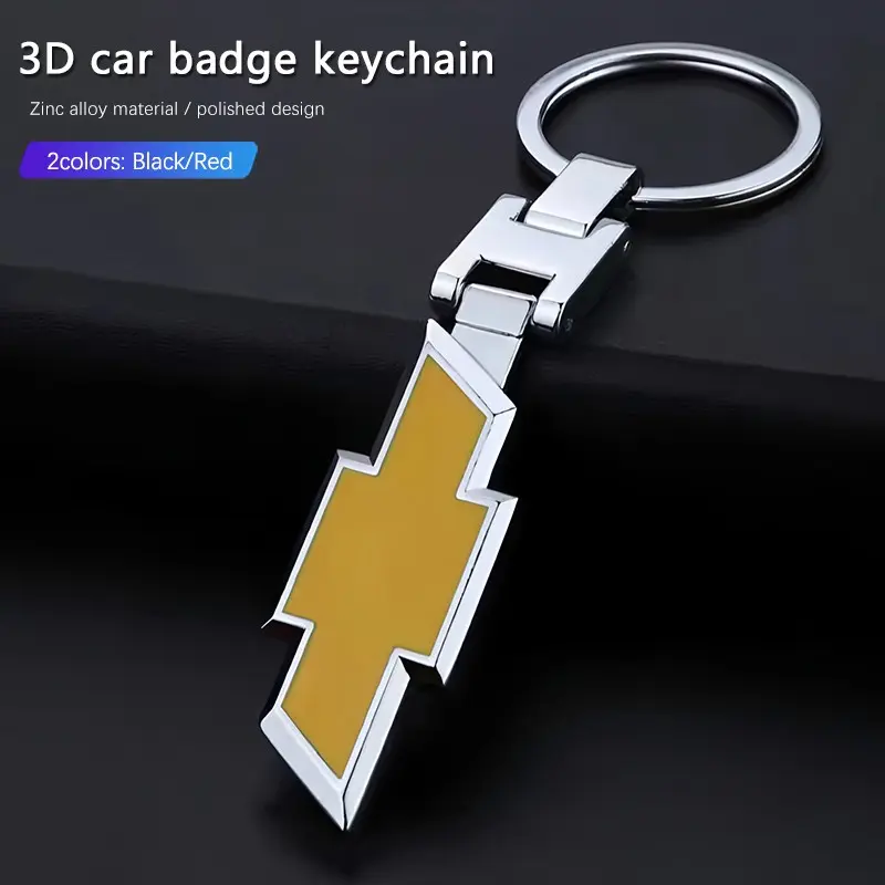 Car Emblem Keychain Zinc Alloy Keyring Pendant For Chevrolet Cruze Spark Captiva Suburban Silverado Camaro Corvette Malibu Colorado Trailblazer Trax Tahoe Traverse Orlando Volt Metal Keychains Key Chain For Car Keys