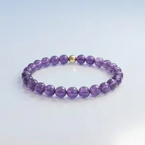Natural Crystal Amethyst Serenity Bracelets, Jewelry Accessory for Daily Wear