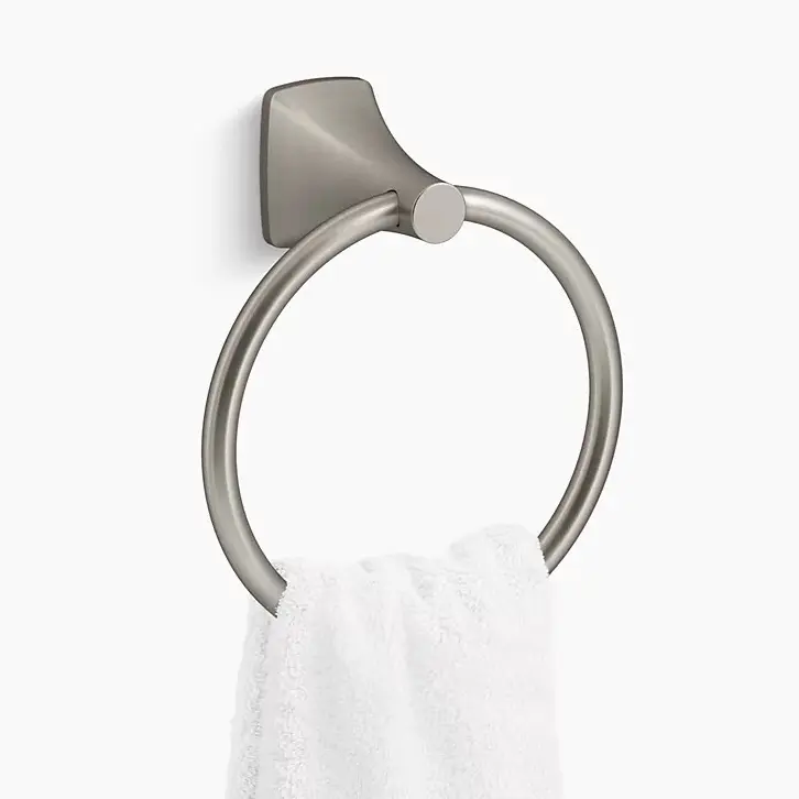 KOHLER Maxton Brushed Nickel Towel Ring, New