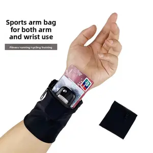 Outdoor Sports Wrist Bag Arm Sleeve Camping Mobile Phone Bag Fitness Arm Bag Wallet Wrist Bag Protection Ring Running Storage Realistic Human Skin Fanny