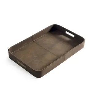 Benson Rectangular Leather Tray