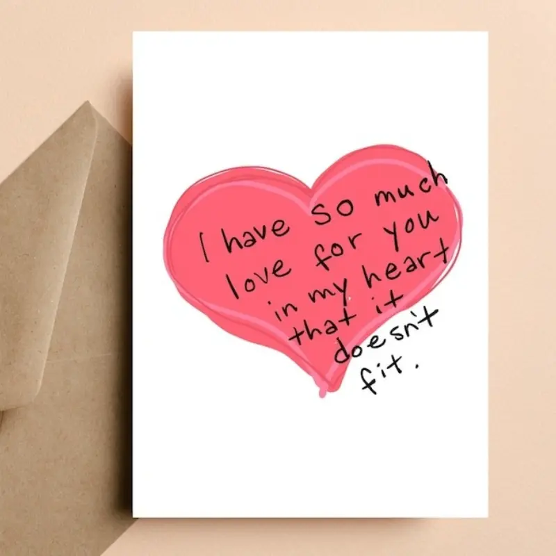 Interesting love cards, cute anniversary cards, heart-shaped cards, love cards, Valentine's Day gifts for boyfriends or husbands, romantic cards, Custom Message Card