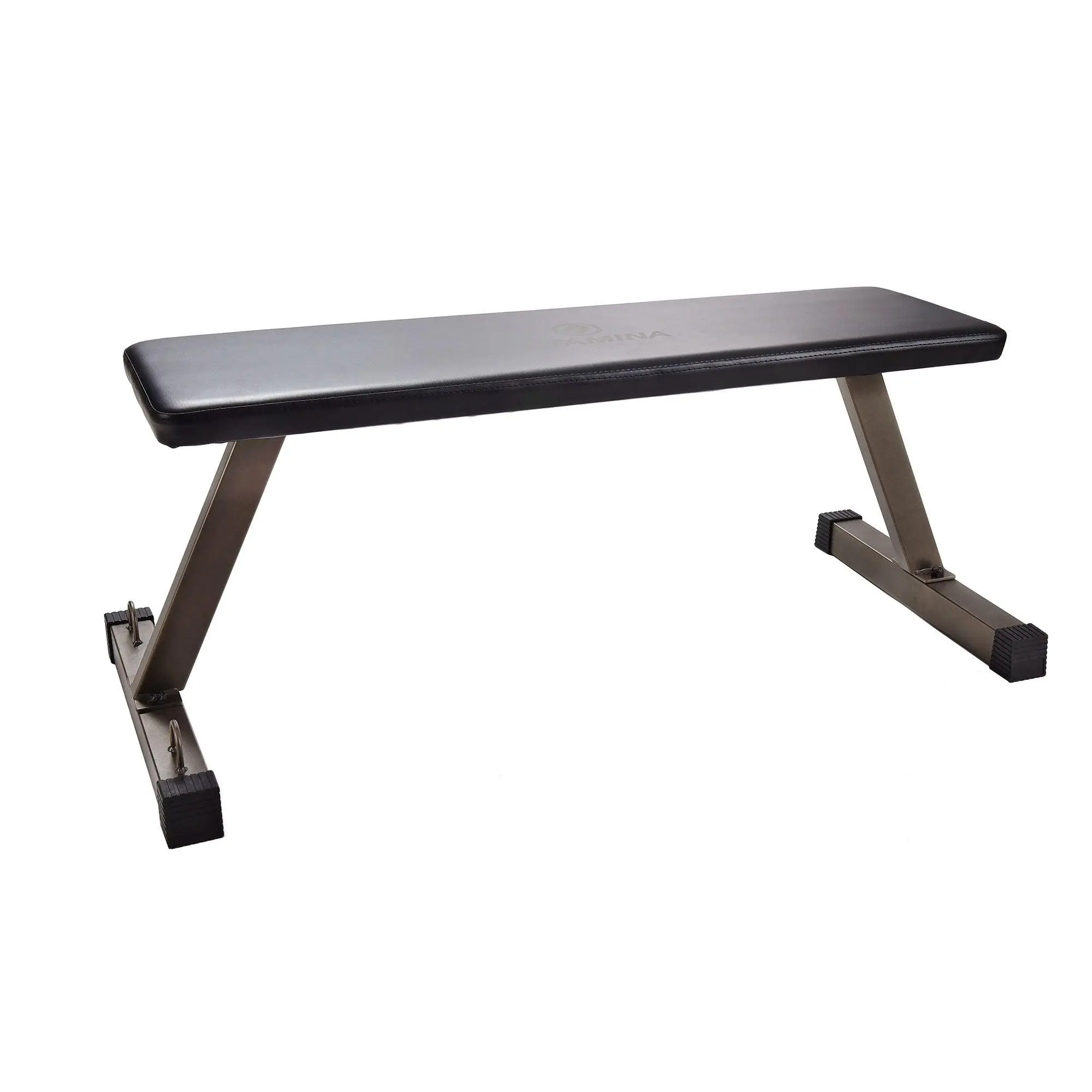 HolaHatha 600 Pound Capacity Foam Padded Flat Barbell Bench w/Steel Frame, Black HolaHatha 600 Pound Capacity Foam Padded Flat Barbell Bench w/Steel Frame, Black