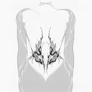 Snake Pattern Temporary Tattoo Sticker, 1 Count Waterproof Fake Tattoo Sticker, Body Art Sticker for Women & Girls, Body Fake Tattoos