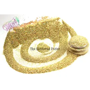 CHAMPAGNE Holographic glitter- Pixie Dust( extra fine glitter)