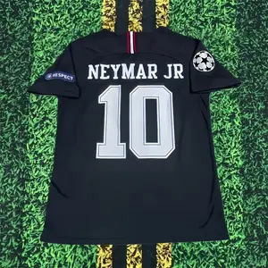 2018–19 Season Away Black No. 10 Neymar Short-Sleeve Soccer Jersey