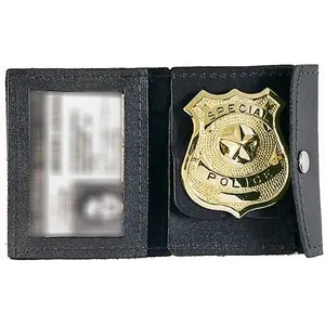 Black - Law Enforcement ID and Badge Holder - Leather Black - Law Enforcement ID and Badge Holder - Leather