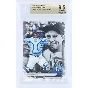 Salvador Perez Kansas City Royals 2025 Topps Now Lou Gehrig Day #LGD-SP BGS Authenticated 9.5 Card