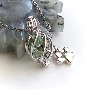Sterling Silver Paw Print Locket: Pet Ashes Jewelry | Dog Urn - Cat Urn Necklace | Keepsake Cremation Jewelry | Pet Memorial Jewellery