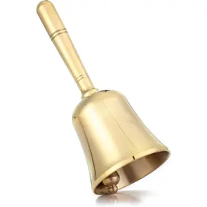 Super Loud Solid Brass Small Hand Call Bell for Wedding, Seniors Bedside, Teacher Classroom, Dinner, Tibetan, Meditation