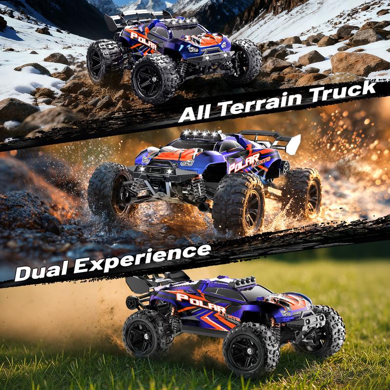 Cirmine Rc Cars 1:14 All Terrain RC Car for Adults & Boys, 4WD Off-Road RC Truck High Speed Fast 40+ KPH, 4X4 Waterproof Remote Control Car with 2 Rechargeable 1300 mAh Batteries