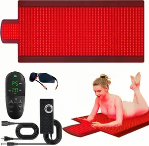 Red Light Therapy Mat for Body, 72.8"x 33" Red and Infrared Light Therapy Blanket with 660nm & 850nm Dual Wavelengths, 1370 LEDs Infrared Light Therapy for Full Body Pain Relief, Improved Sleep【Included gifts】