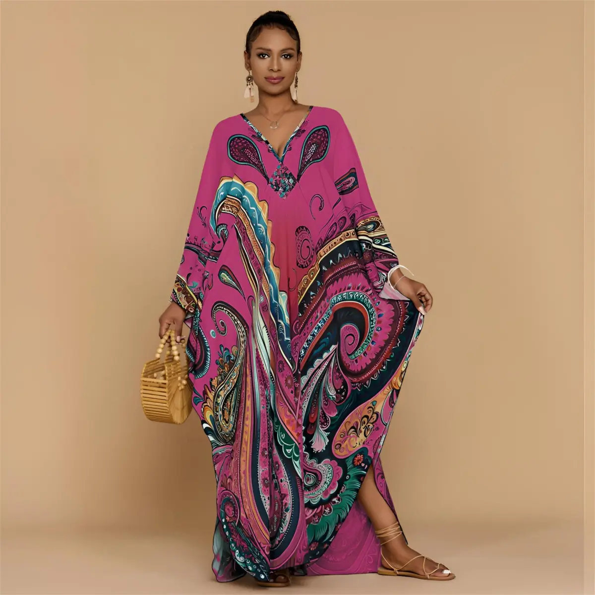 Bohemian Paisley Rose Red 